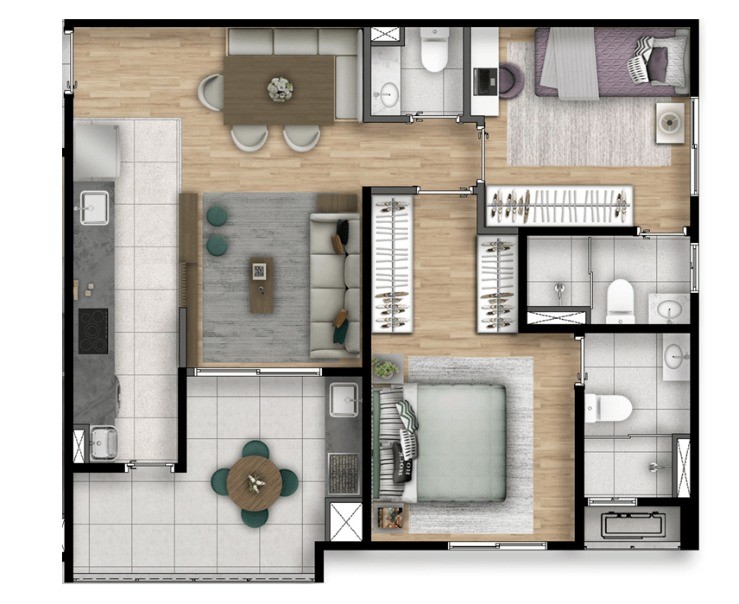 Apartamento à venda com 2 quartos e 1 suíte no Centro, Campo Grande (MS) — foto 21 de 24