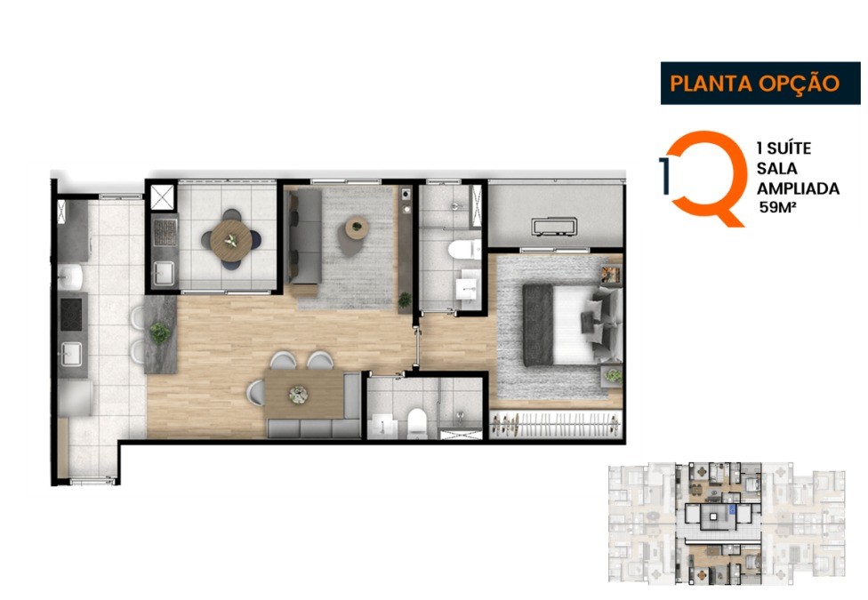 Apartamento à venda com 2 quartos e 1 suíte no Santa Fé, Campo Grande (MS) — foto 10 de 16
