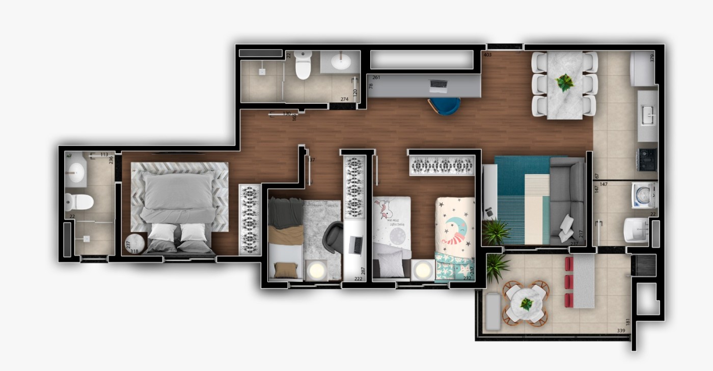 Apartamento à venda com 3 quartos, 1 suíte, 2 vagas e 65m² no Vivendas do Parque, Campo Grande (MS) — foto 16 de 17
