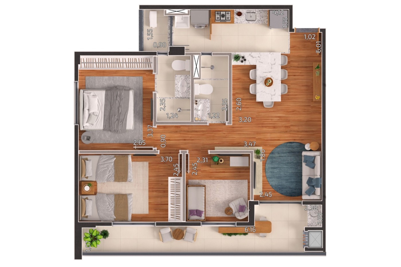 Apartamento à venda com 2 quartos, 1 banheiro, 1 vaga e 67m² no Vila Nascente, Campo Grande (MS) — foto 21 de 21